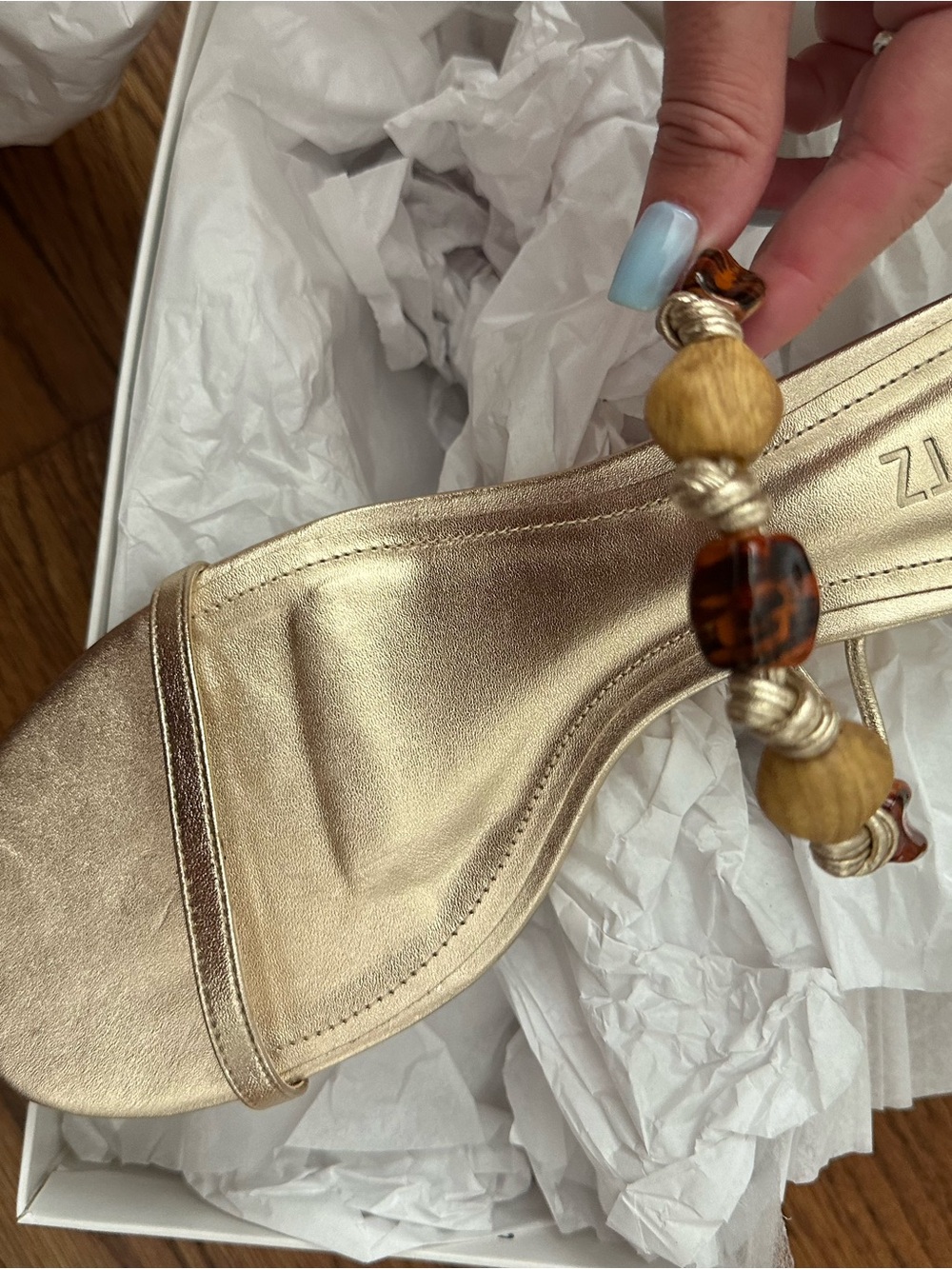 SCHUTZ FREYA LEATHER WEDGE SANDAL - Picture 2 of 9